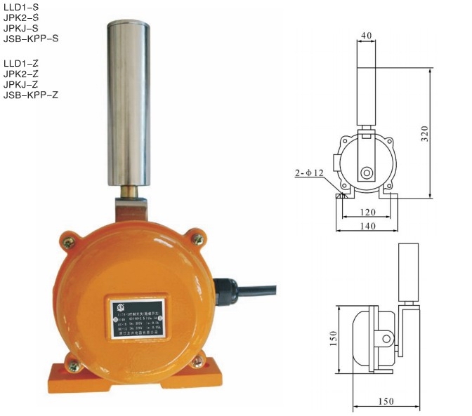 LLD1(JPK、JSB-KPP)系列兩極防偏開關(guān)尺寸圖