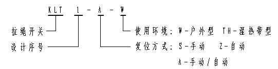 KLT1系列雙向拉繩開關型號含義